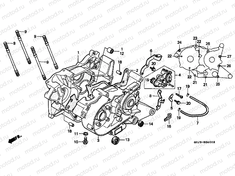 E-6 CRANKSHAFT / OIL PUMP