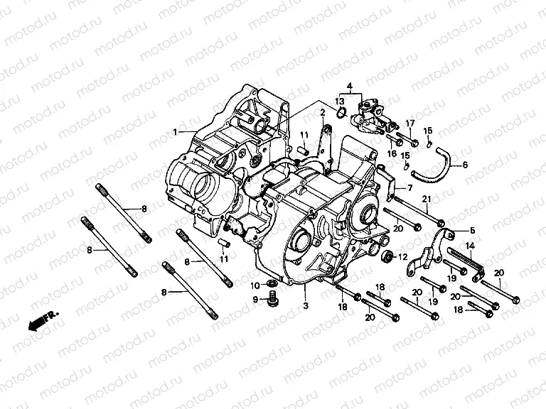 E-6 CRANKSHAFT / OIL PUMP