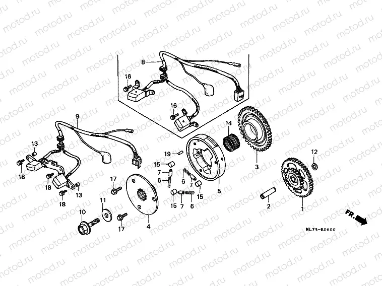 E-6 DISTRIBUTOR GENERATOR / CLUTCH START