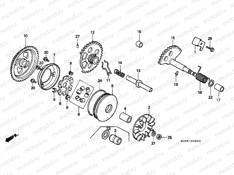 E-6 DRIVE FRONT / ROCKER STRUCTURE DRIVE STRUCTURE AXLE