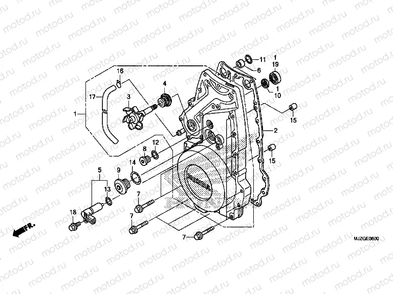 E-6 FRONT CRANKCASE COVER