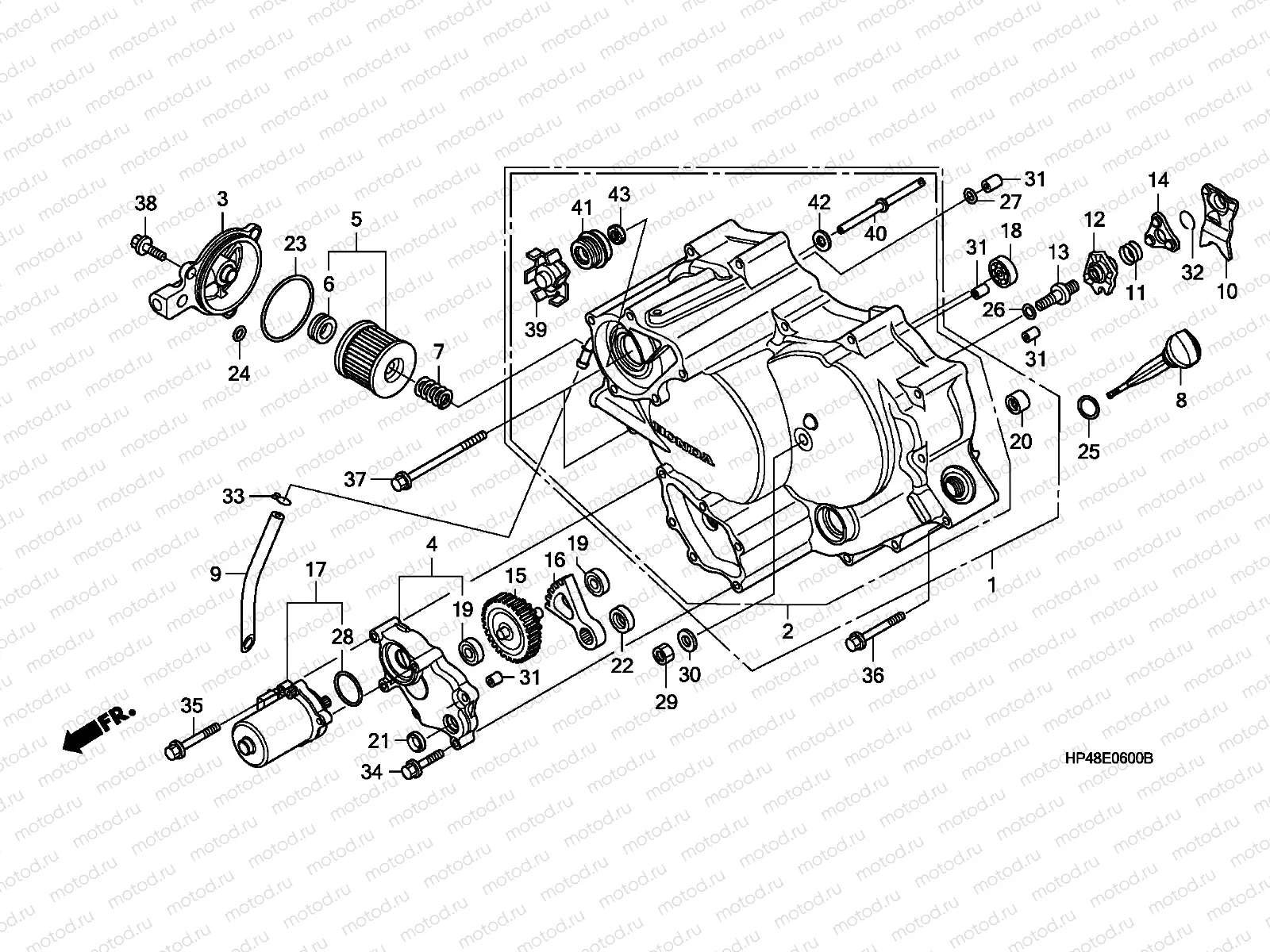 E-6 FRONT CRANKCASE COVER