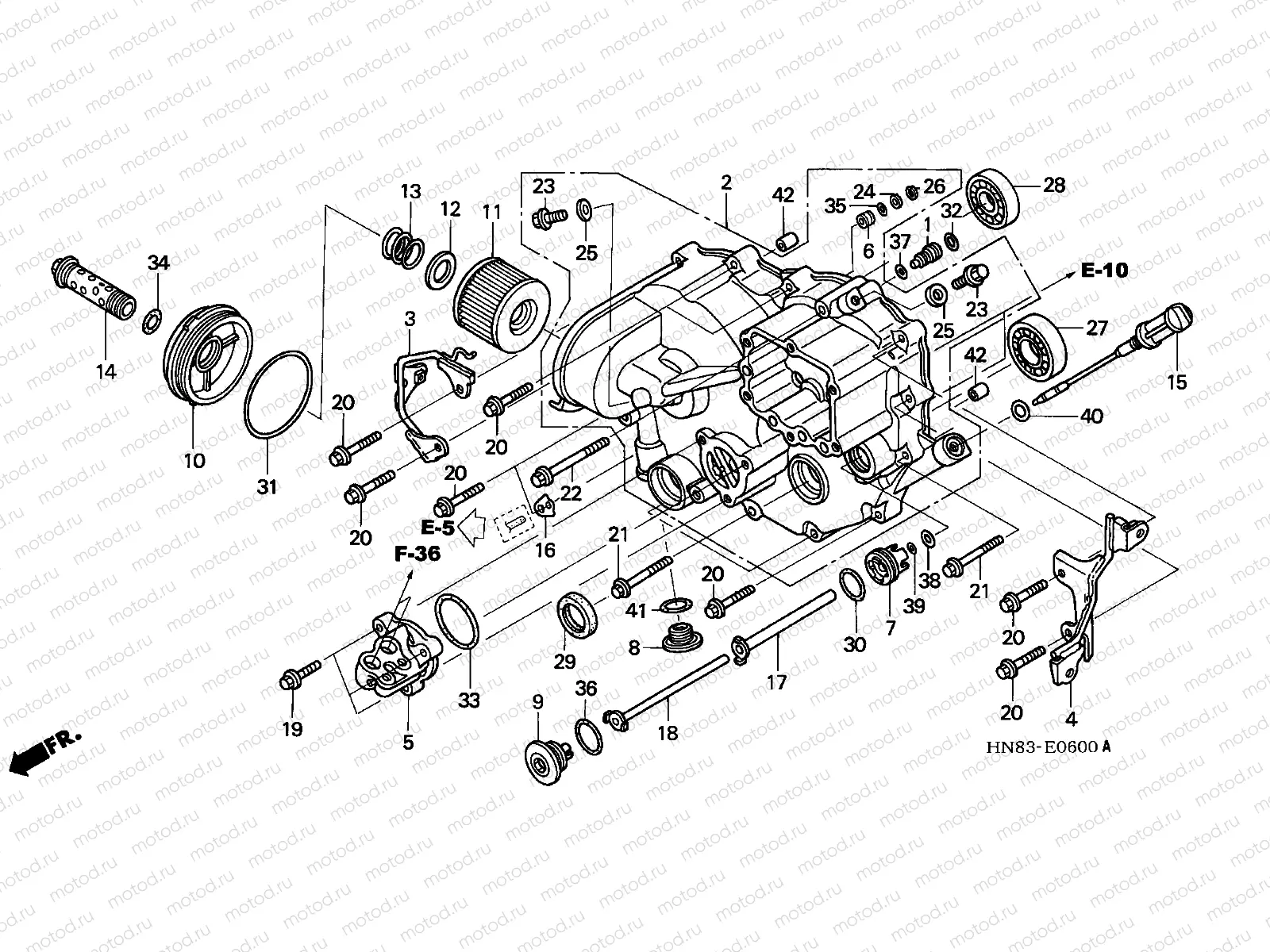 E-6 FRONT CRANKCASE COVER