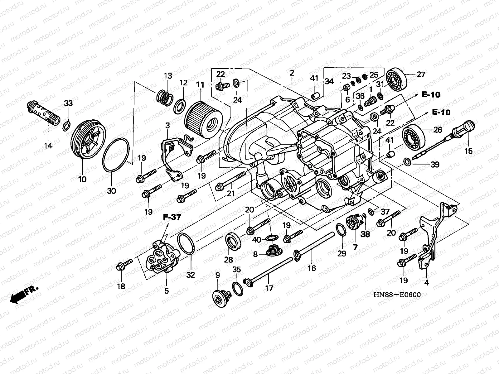 E-6 FRONT CRANKCASE COVER