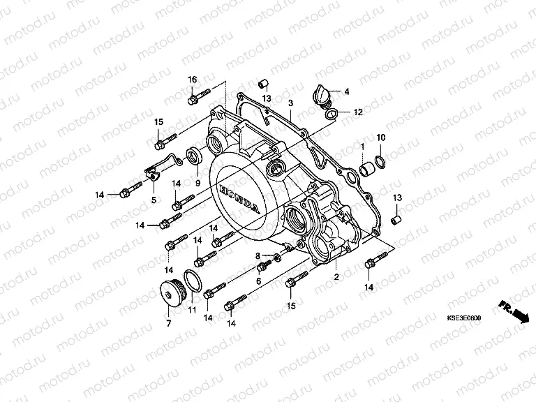 E-6 J. CRANKSHAFT COVER