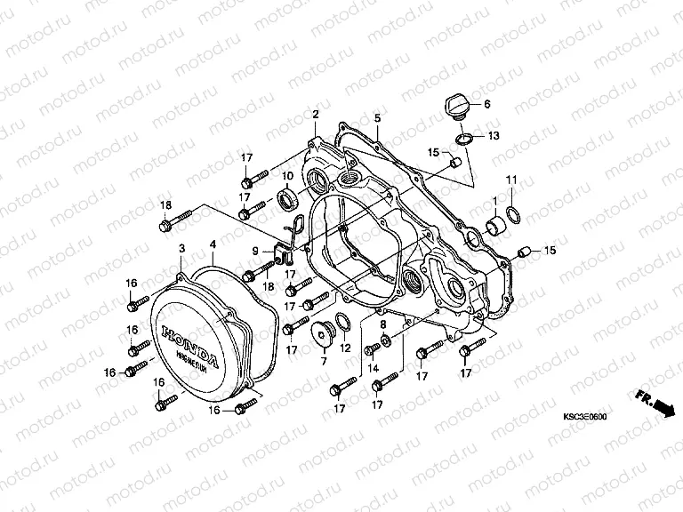 E-6 J. CRANKSHAFT COVER