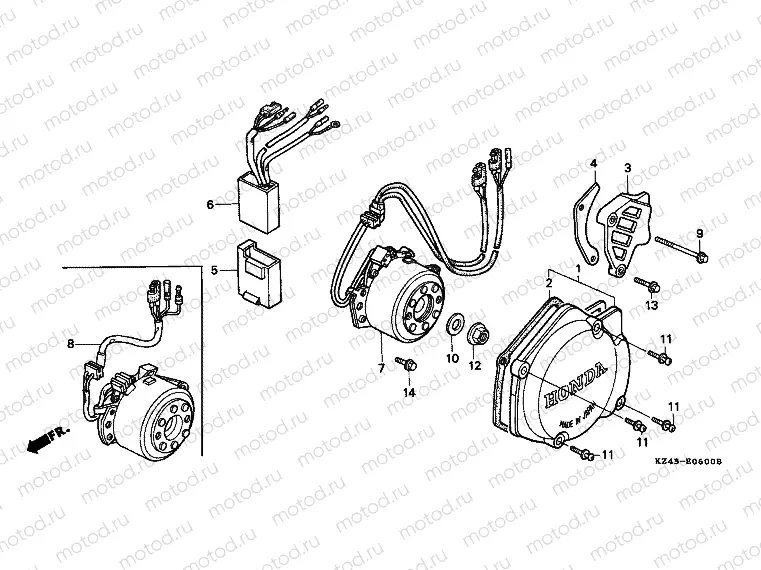 E-6 LEFT CRANKSHAFT COVER