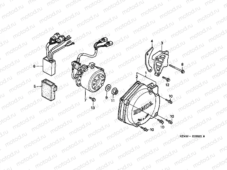 E-6 LEFT CRANKSHAFT COVER