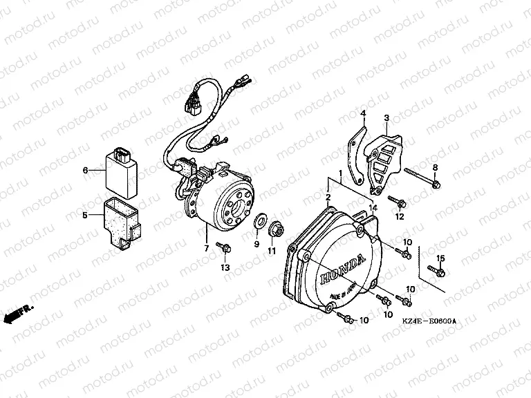 E-6 LEFT CRANKSHAFT COVER