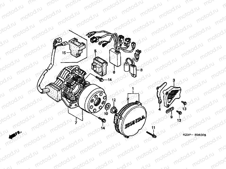 E-6 LEFT CRANKSHAFT COVER
