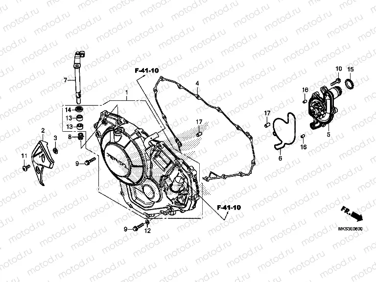 E-6 RIGHT CRANKCASE COVER