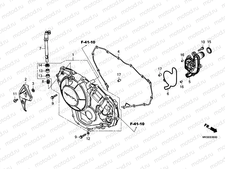 E-6 RIGHT CRANKCASE COVER