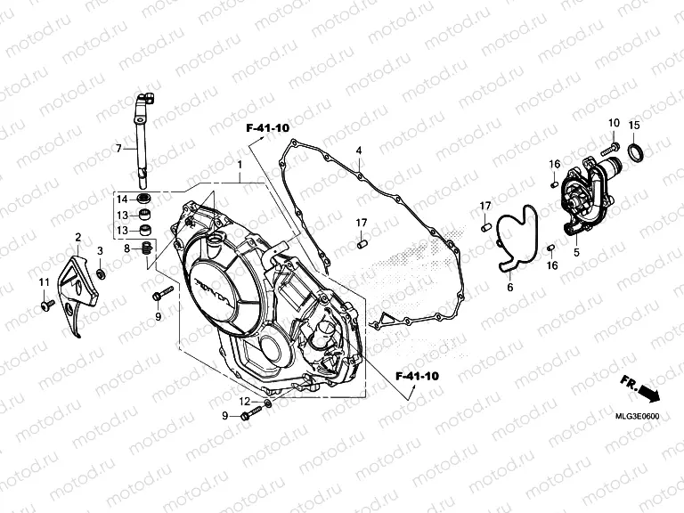 E-6 RIGHT CRANKCASE COVER