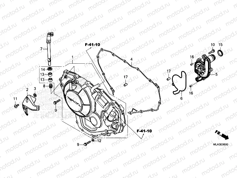 E-6 RIGHT CRANKCASE COVER