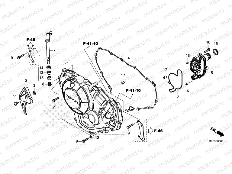 E-6 RIGHT CRANKCASE COVER