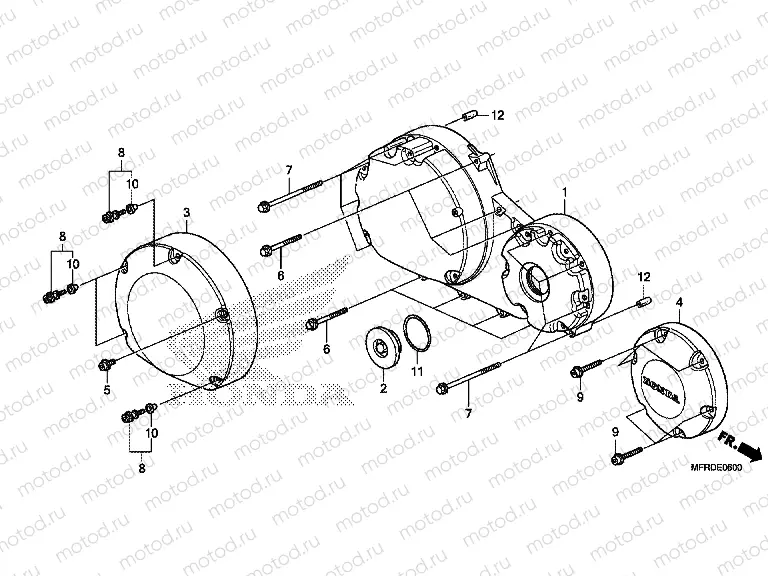 E-6 RIGHT CRANKCASE COVER