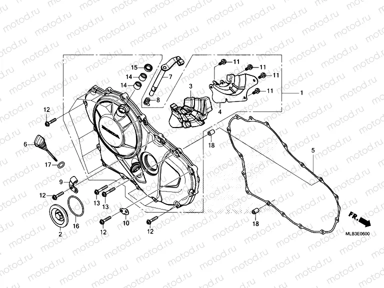 E-6 RIGHT CRANKCASE COVER