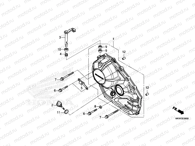 E-6 RIGHT CRANKCASE COVER