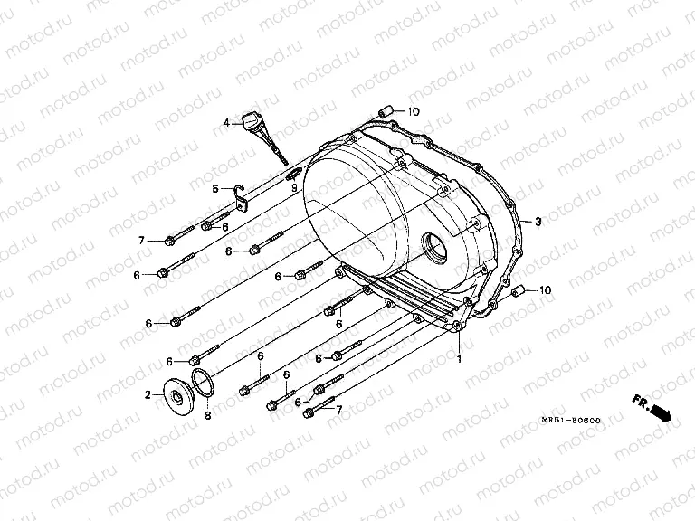 E-6 RIGHT CRANKCASE COVER