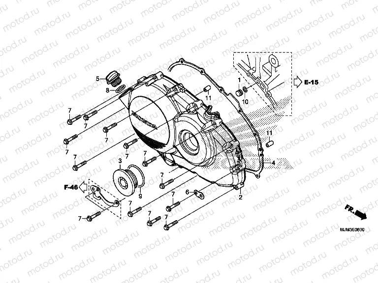 E-6 RIGHT CRANKCASE COVER
