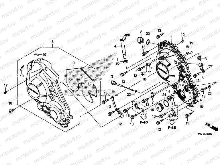 E-6 RIGHT CRANKCASE COVER