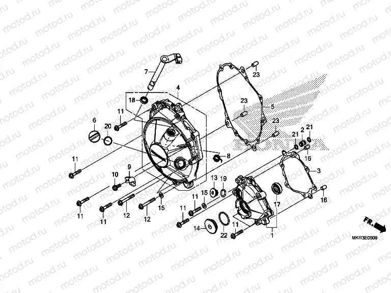 E-6 RIGHT CRANKCASE COVER
