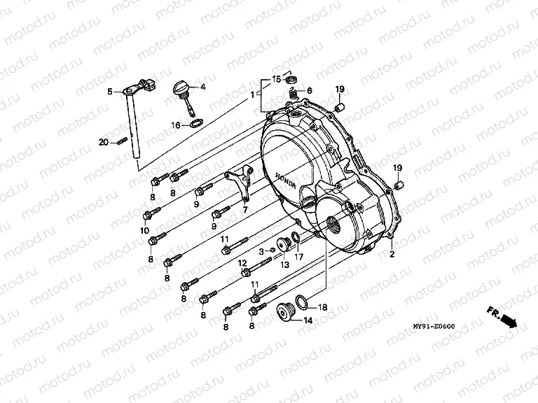 E-6 RIGHT CRANKCASE COVER