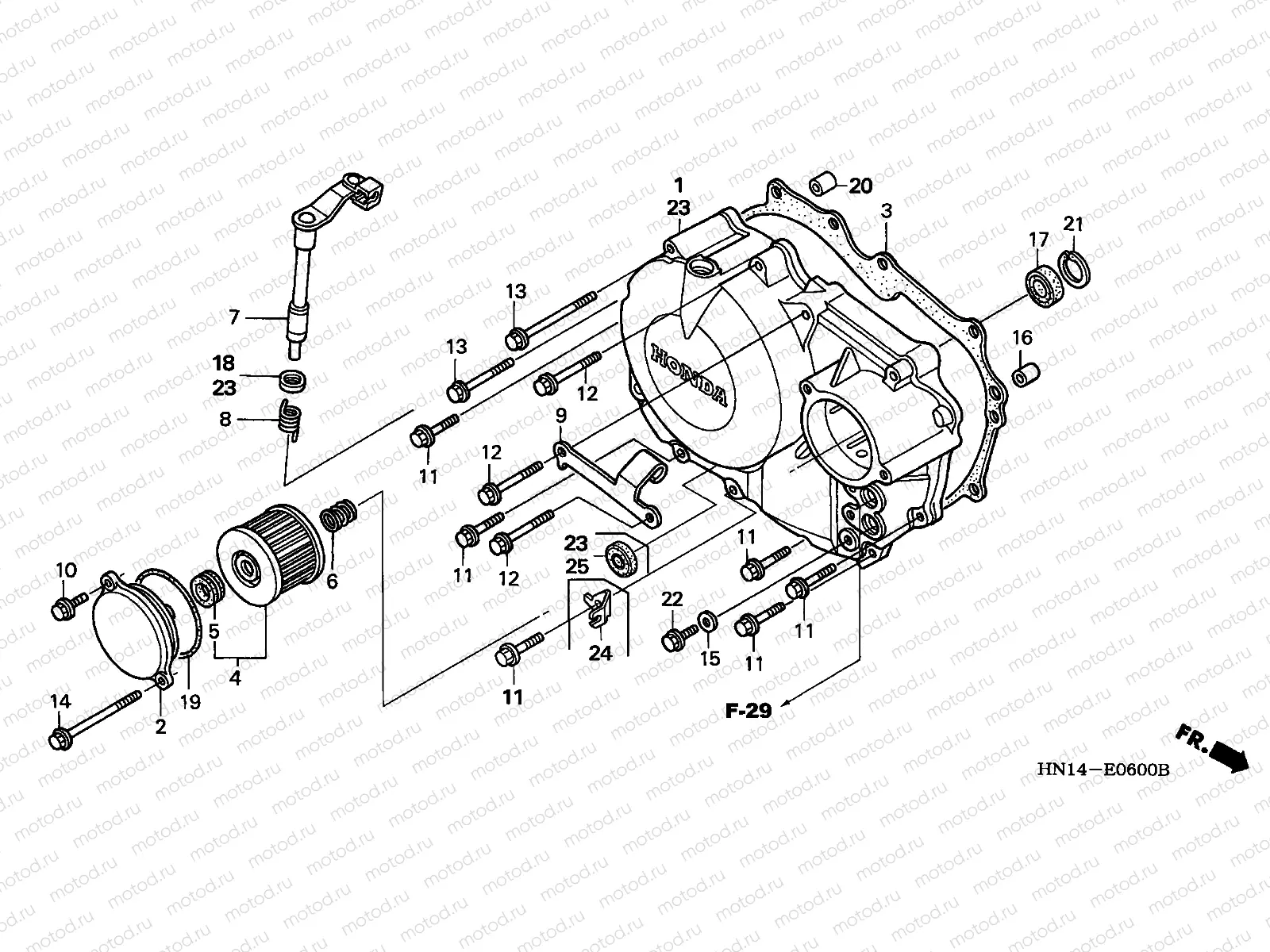 E-6 RIGHT CRANKCASE COVER