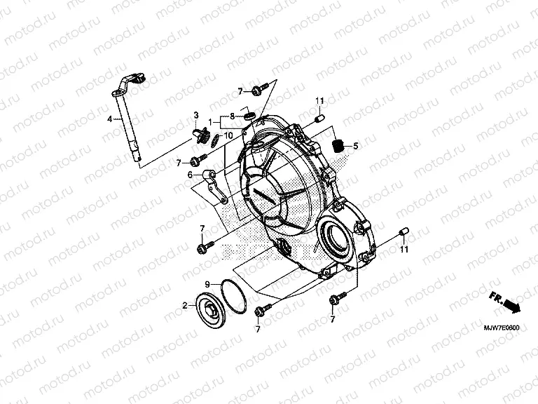 E-6 RIGHT CRANKCASE COVER