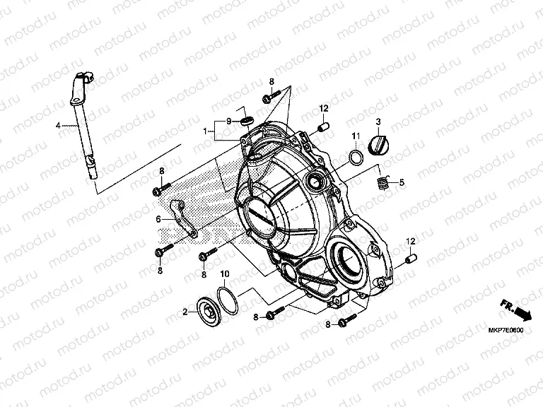 E-6 RIGHT CRANKCASE COVER