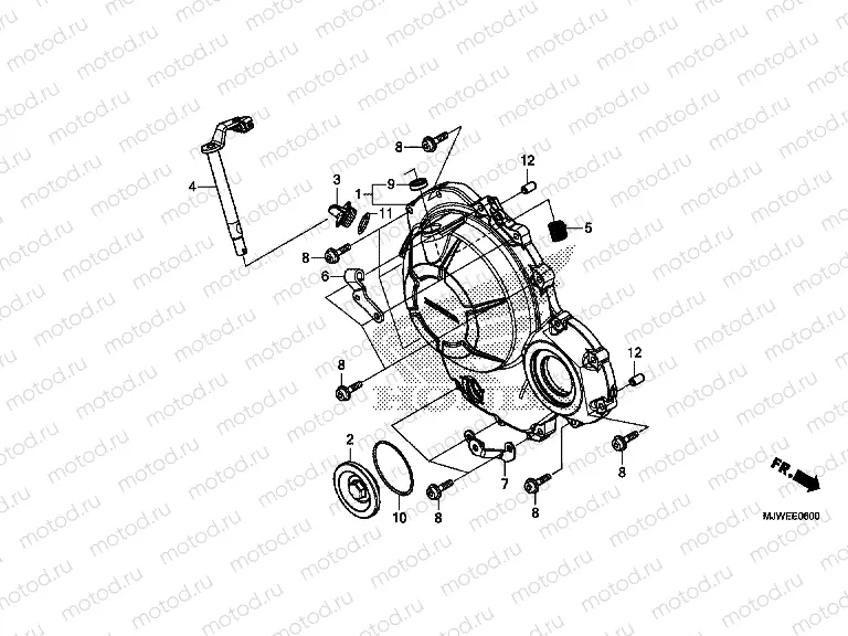 E-6 RIGHT CRANKCASE COVER