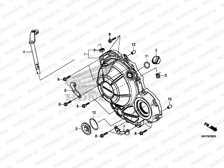 E-6 RIGHT CRANKCASE COVER