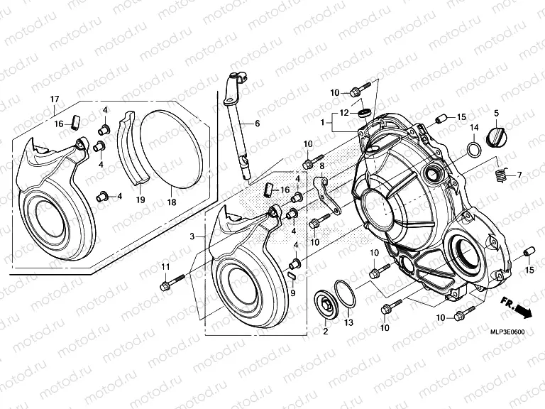 E-6 RIGHT CRANKCASE COVER
