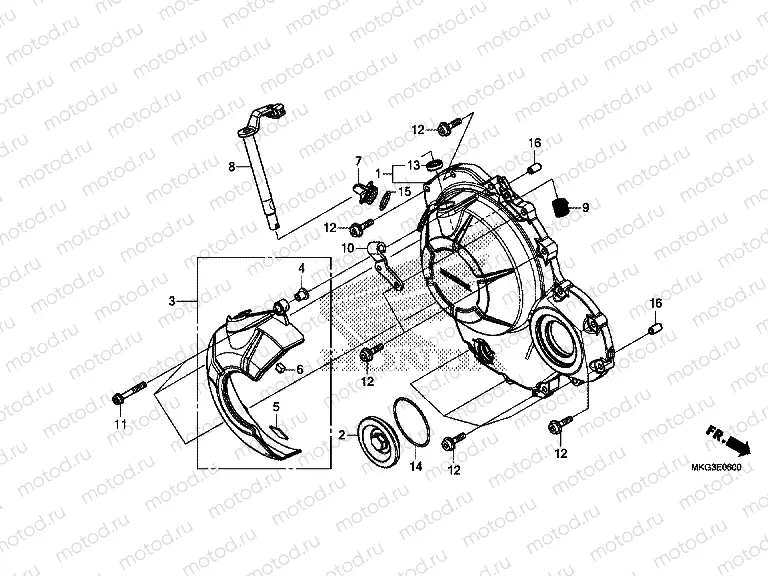 E-6 RIGHT CRANKCASE COVER