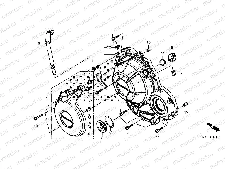 E-6 RIGHT CRANKCASE COVER