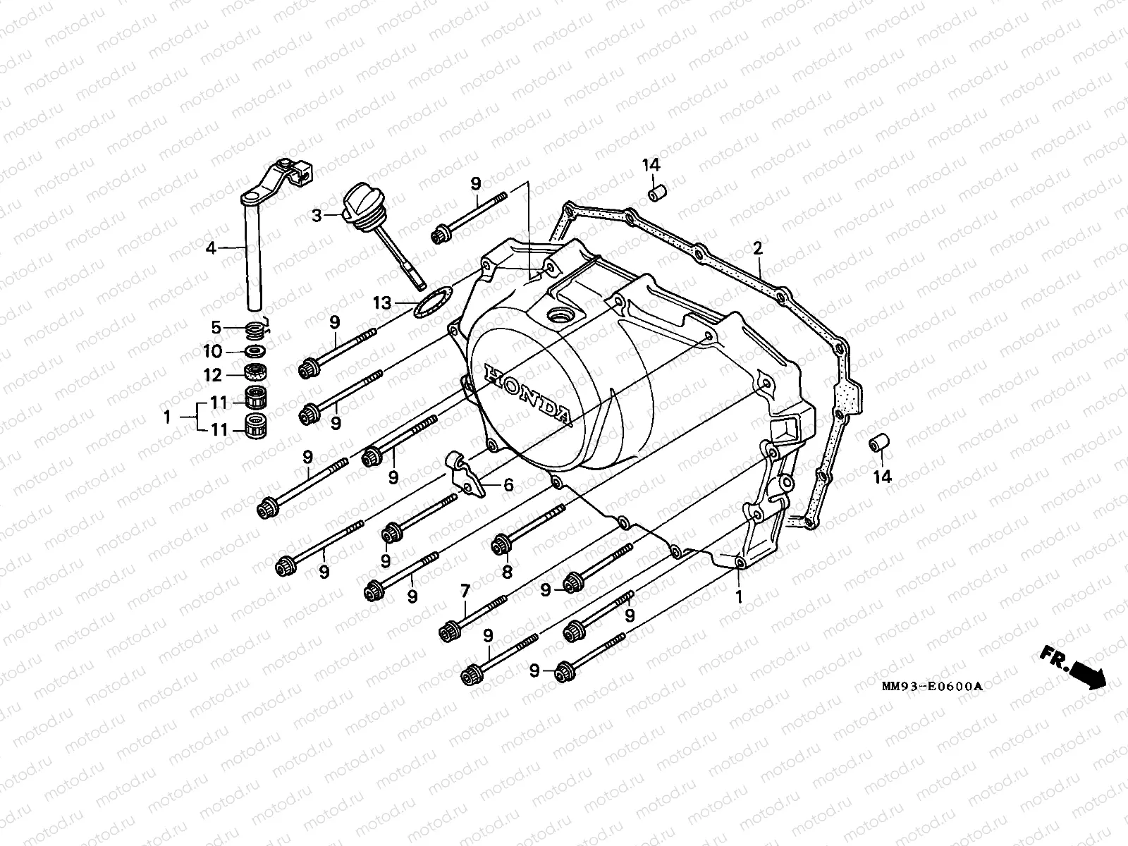 E-6 RIGHT CRANKCASE COVER