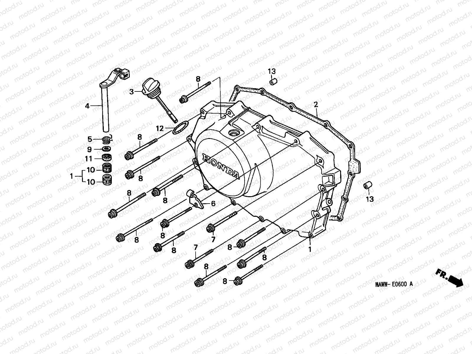 E-6 RIGHT CRANKCASE COVER