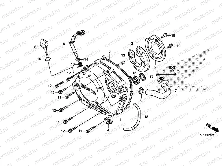E-6 RIGHT CRANKCASE COVER