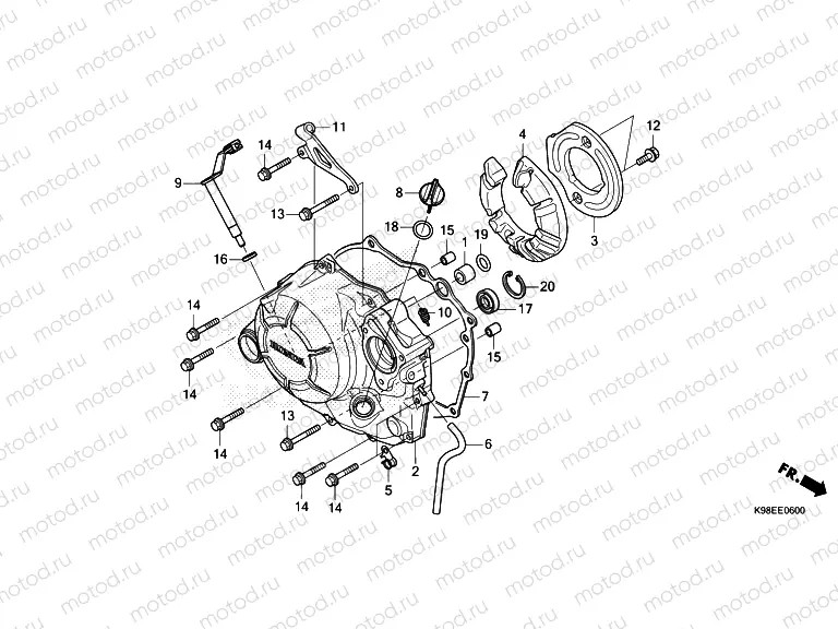 E-6 RIGHT CRANKCASE COVER
