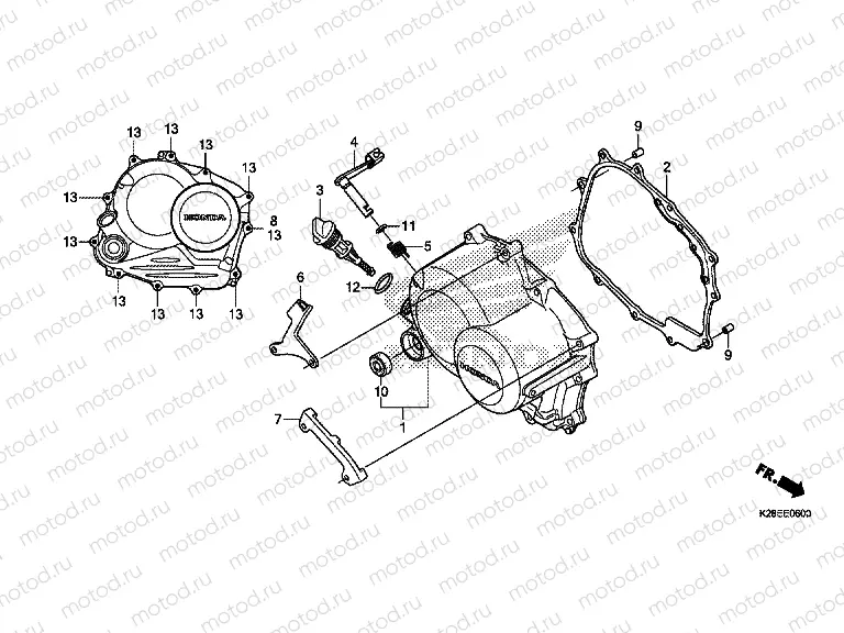 E-6 RIGHT CRANKCASE COVER