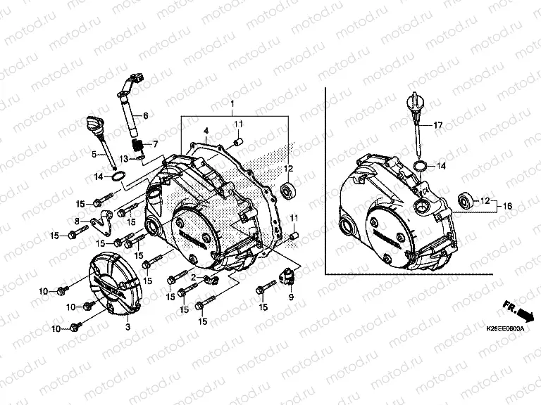 E-6 RIGHT CRANKCASE COVER