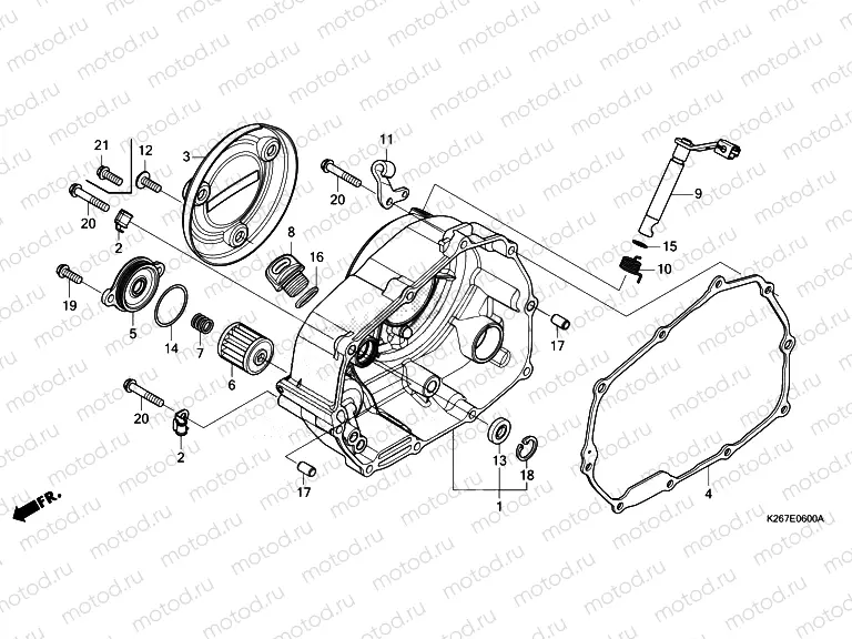 E-6 RIGHT CRANKCASE COVER