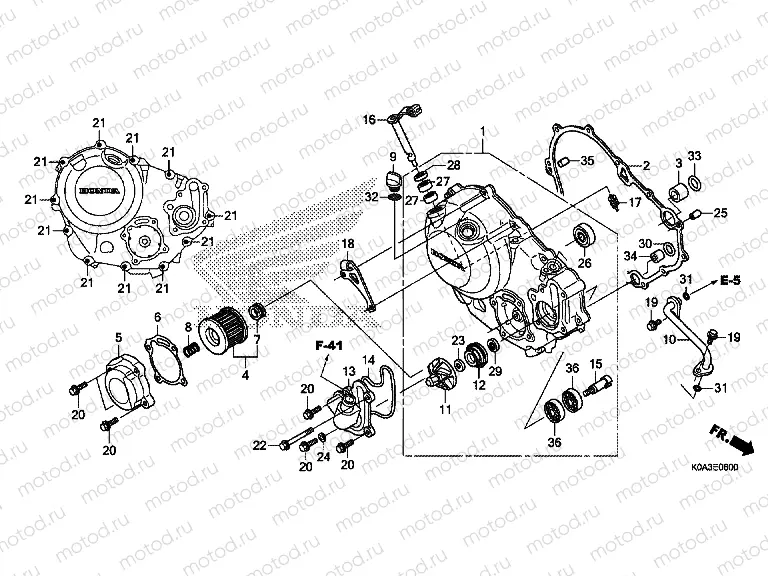 E-6 RIGHT CRANKCASE COVER
