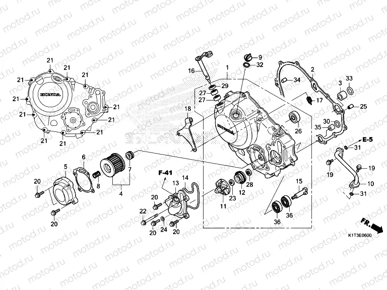 E-6 RIGHT CRANKCASE COVER