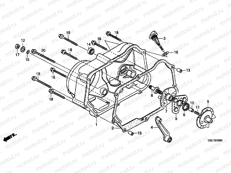 E-6 RIGHT CRANKCASE COVER