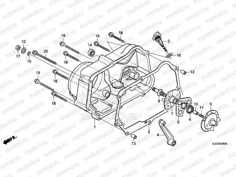E-6 RIGHT CRANKCASE COVER
