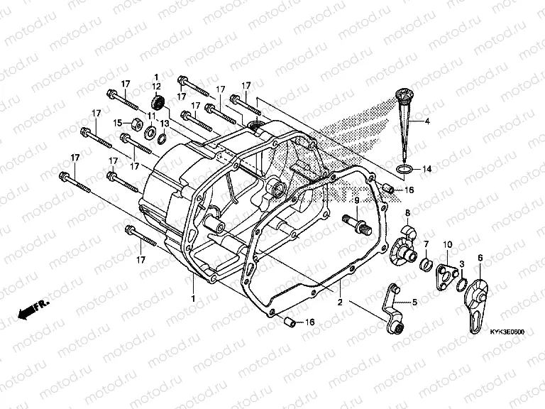 E-6 RIGHT CRANKCASE COVER