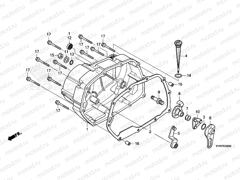 E-6 RIGHT CRANKCASE COVER
