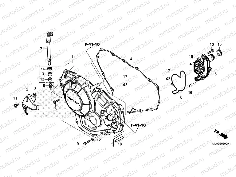 E-6 RIGHT CRANKCASE COVER (CMX1100A/A2)