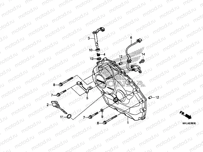 E-6 RIGHT CRANKCASE COVER (NC750SA)